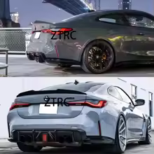 Alerón trasero de fibra de carbono para coche, accesorio para BMW 4 Series G22 Coupe/G82 M4 PSM Style, material de fibra de carbono Real, ala de maletero, blac brillante, 2020-2024 - AliExpress 34