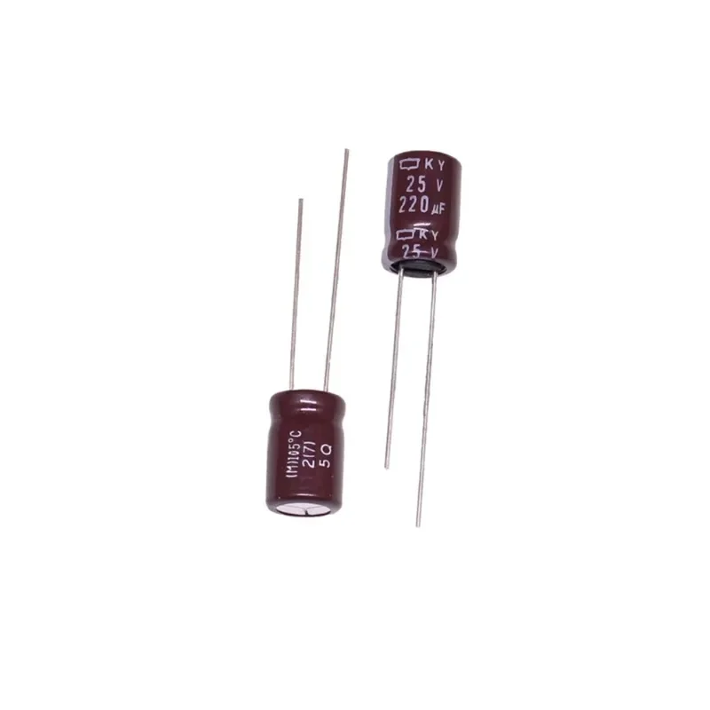 10Pcs/100Pcs NIPPON CHEMI-CON KY Series 25V220uF 8X11.5MM High-frequency and long-life aluminum electrolytic capacitors