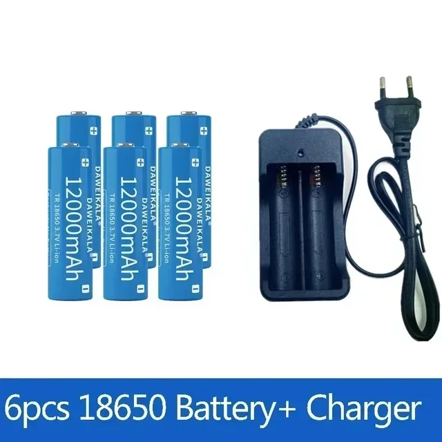 18650 battery 3.7V 12000mAh rechargeable Li-ion battery for Led flashlight Torch batery lithium battery charger