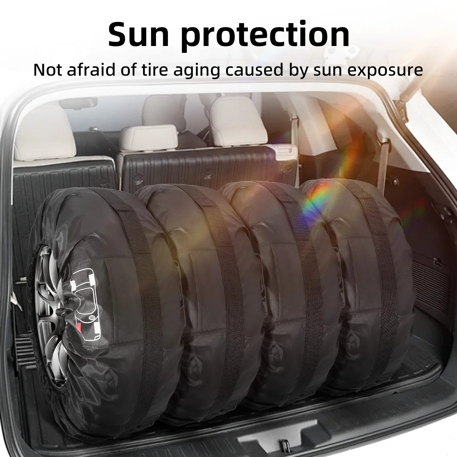 

4 Pc 13-16 Inch Car Spare Tire Cover Case Dust-proof Protector Vehicle Wheel Protector Automobile Tyre Accessories