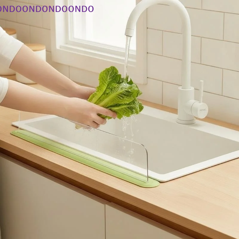 Silicone Splash Guard For Kitchen Sink Suction Cup Water Stop Baffle Drain Filter Sink Countertop Baffle