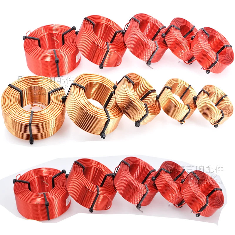 1.2mm Speaker Frequency Divider Inductance Coil Air Core Inductor Oxygen Free Copper Coil Customization