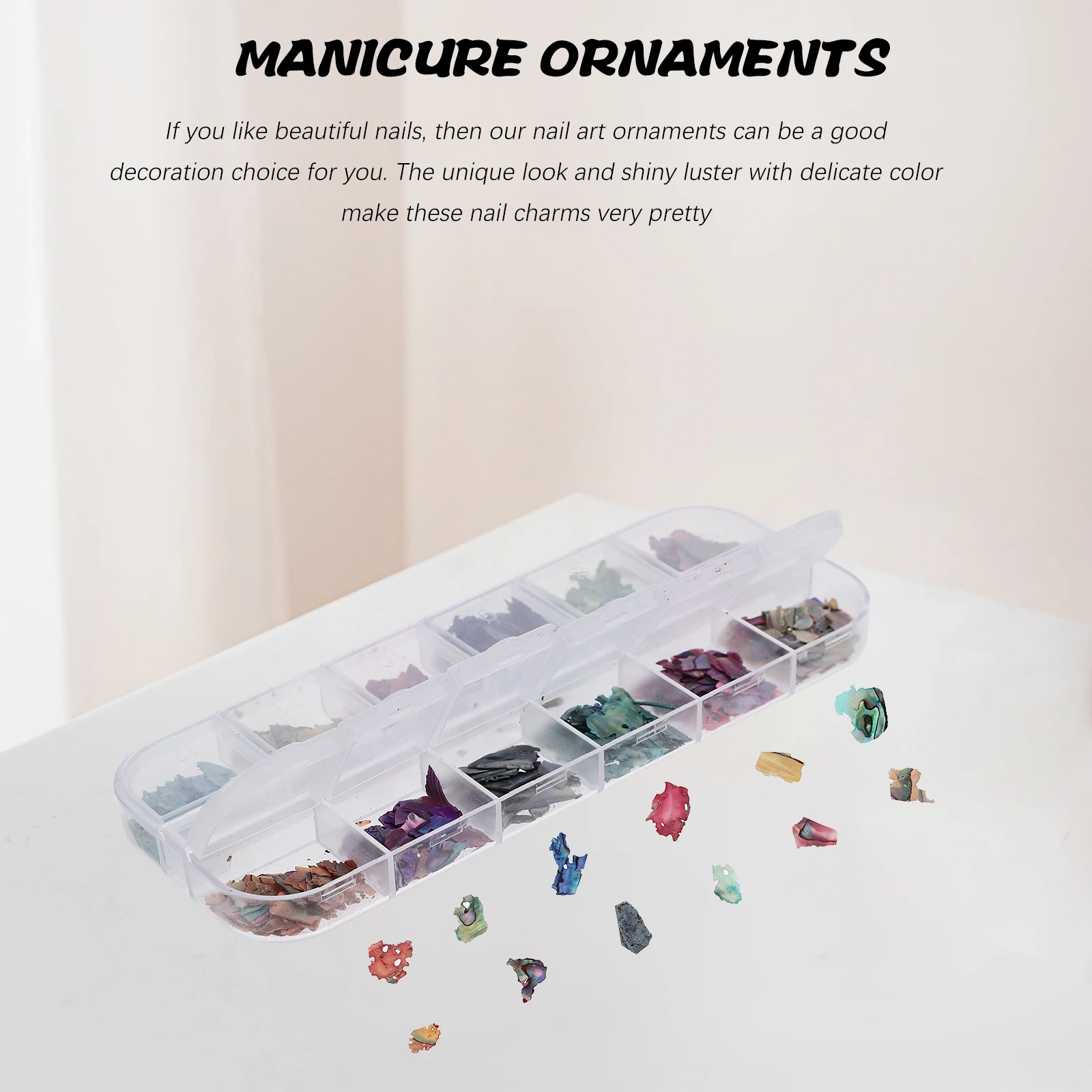 

1 Box Natural Shell Nail Charms Women Manicure Decorations Nail Art Gems Diy Charms Fake Nails Party Prom Decor