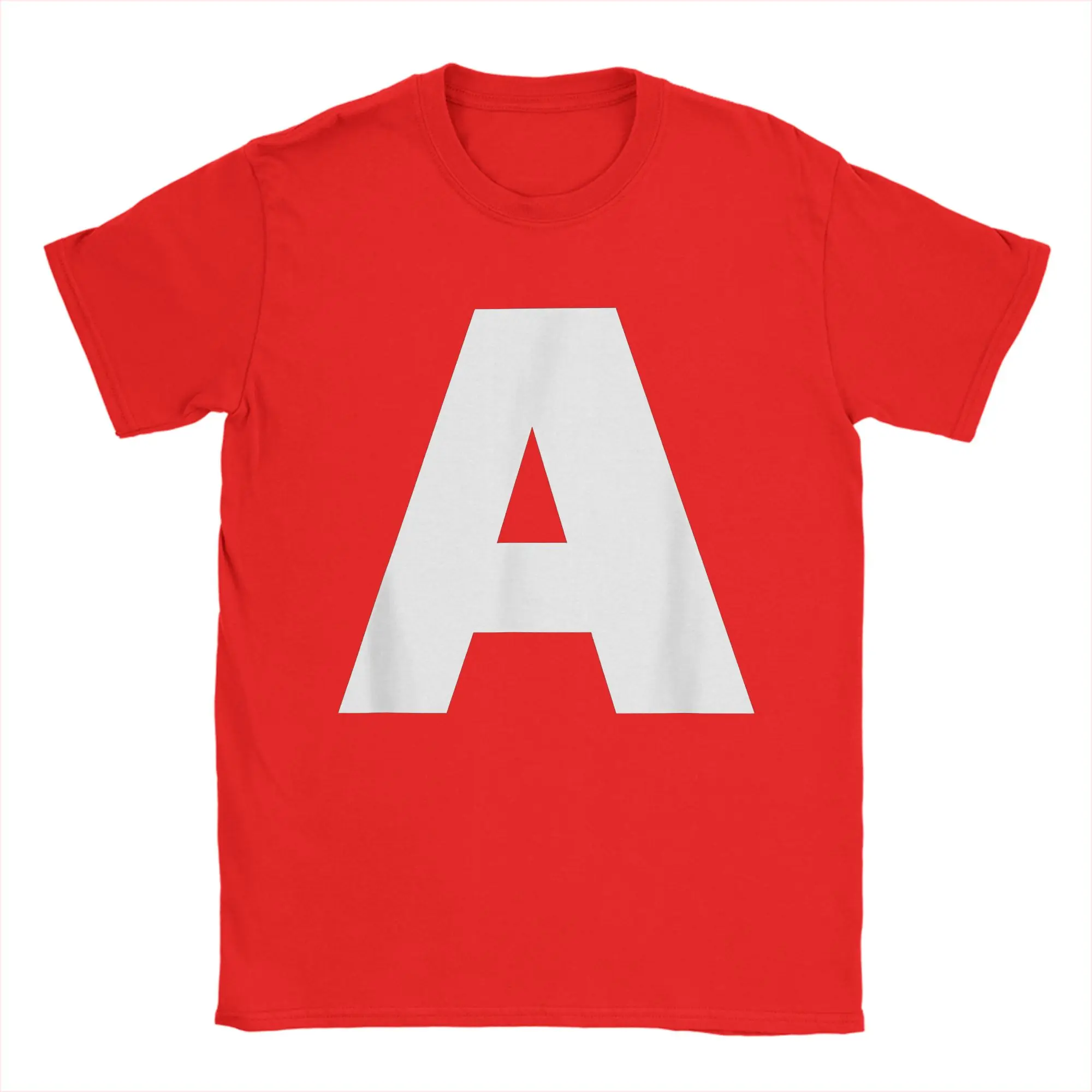 Chipmunks Letter A Capital Alphabet T Shirts A-Alvin and the C-Chipmunks  Pure Cotton Tops  Short Sleeve Round Collar Tees