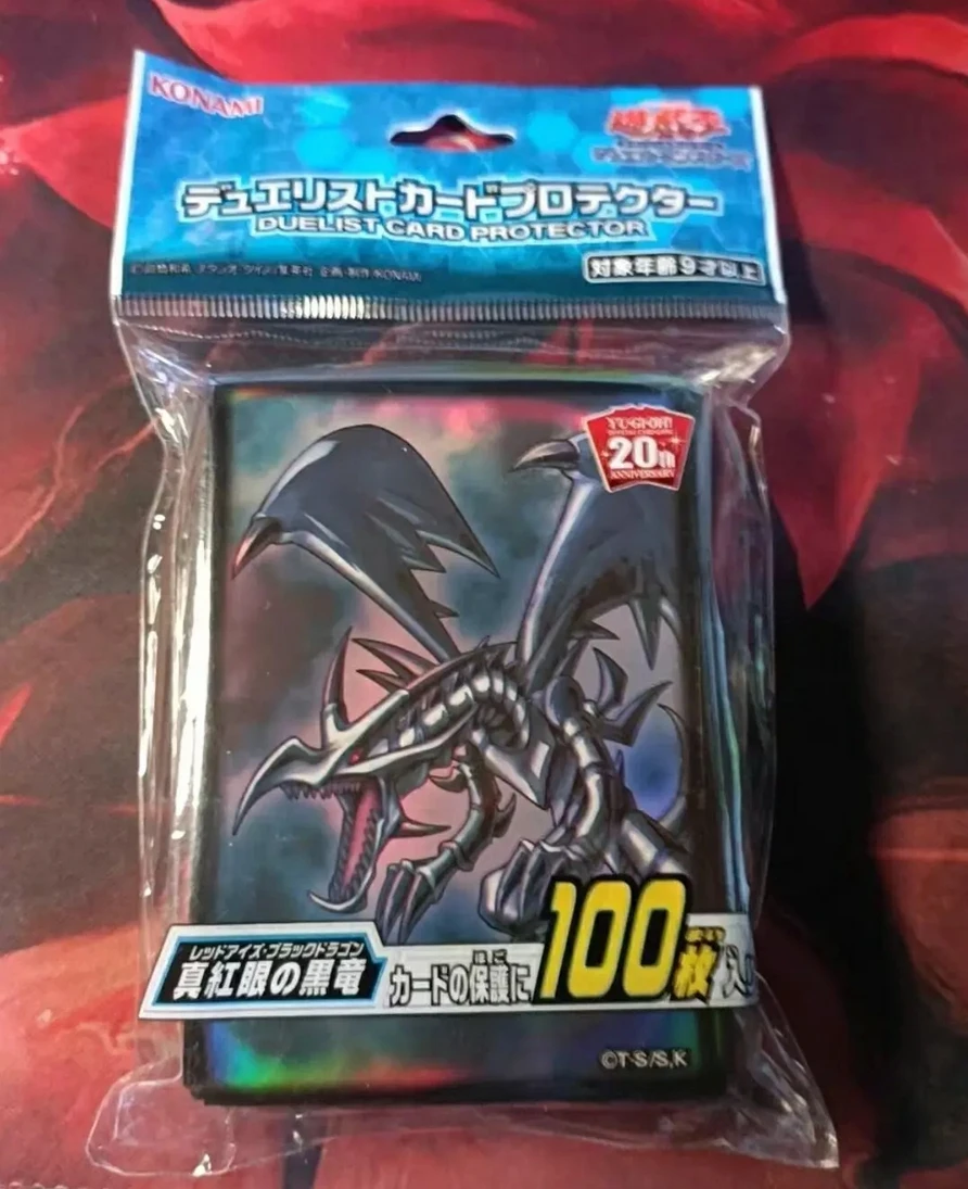 

55Pcs Yugioh Duel Monsters 20th ANNIVERSARY Red-Eyes Black Dragon Collection Official Sealed Duelist Card Protector Sleeves