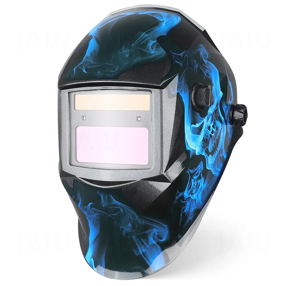 Solar Welding Facemask Automatic Dimming Face Shield LCD Screen Auto Darkening Welder Helmet for Arc Welding Grinding Cutting