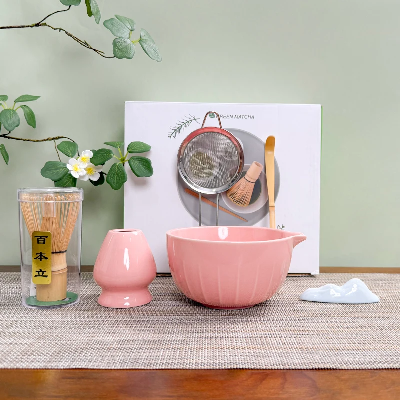 

Japanese Matcha Kit Ceremonial Grade 5pcs Bowl Set With Whisk Tools For Tea Lovers Authentic Tea Accessories Collection
