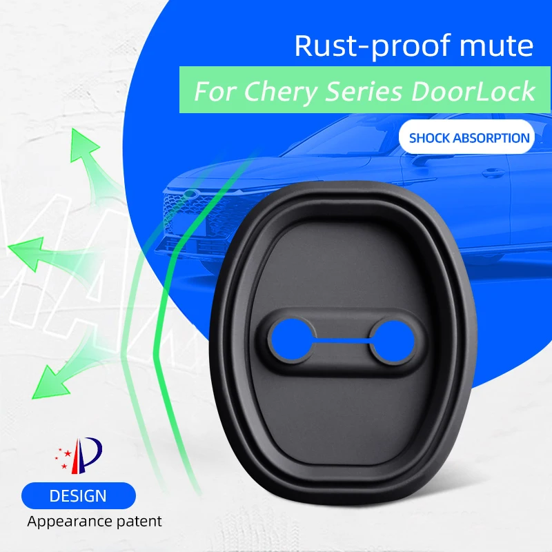 

4pcs Car Door Mute Damping Cushion Silicone Door Lock Buckle Car Door Anti-Collision Protective Cover For Chery Showjet Tiggo