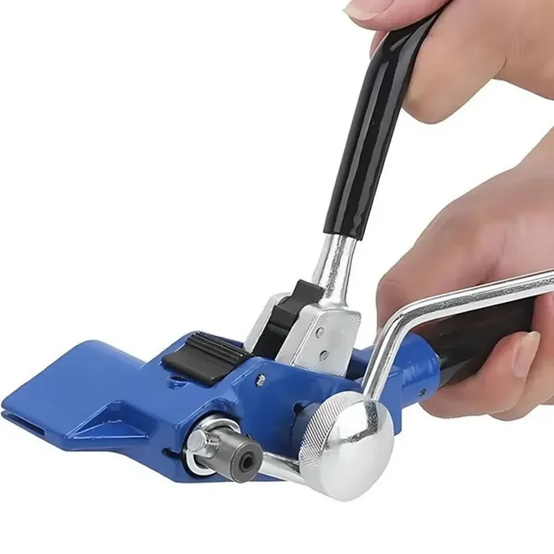 for Industrial Grade Blue Gear Type Stainless Steel Strap Cutter Self Locking Strap Gun Metal Cable Strapping Pliers Tool