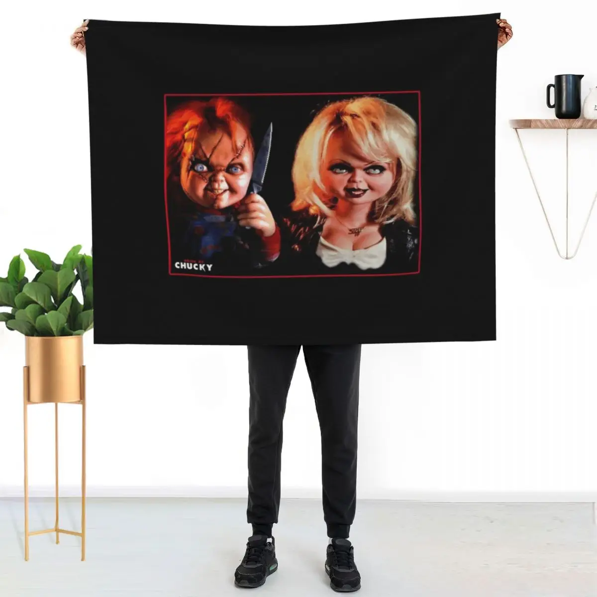Bride Of Chucky 2 Classic Throw Blanket Cute Plaid Kid'S Warm funny gift warm for winter Furry Blankets