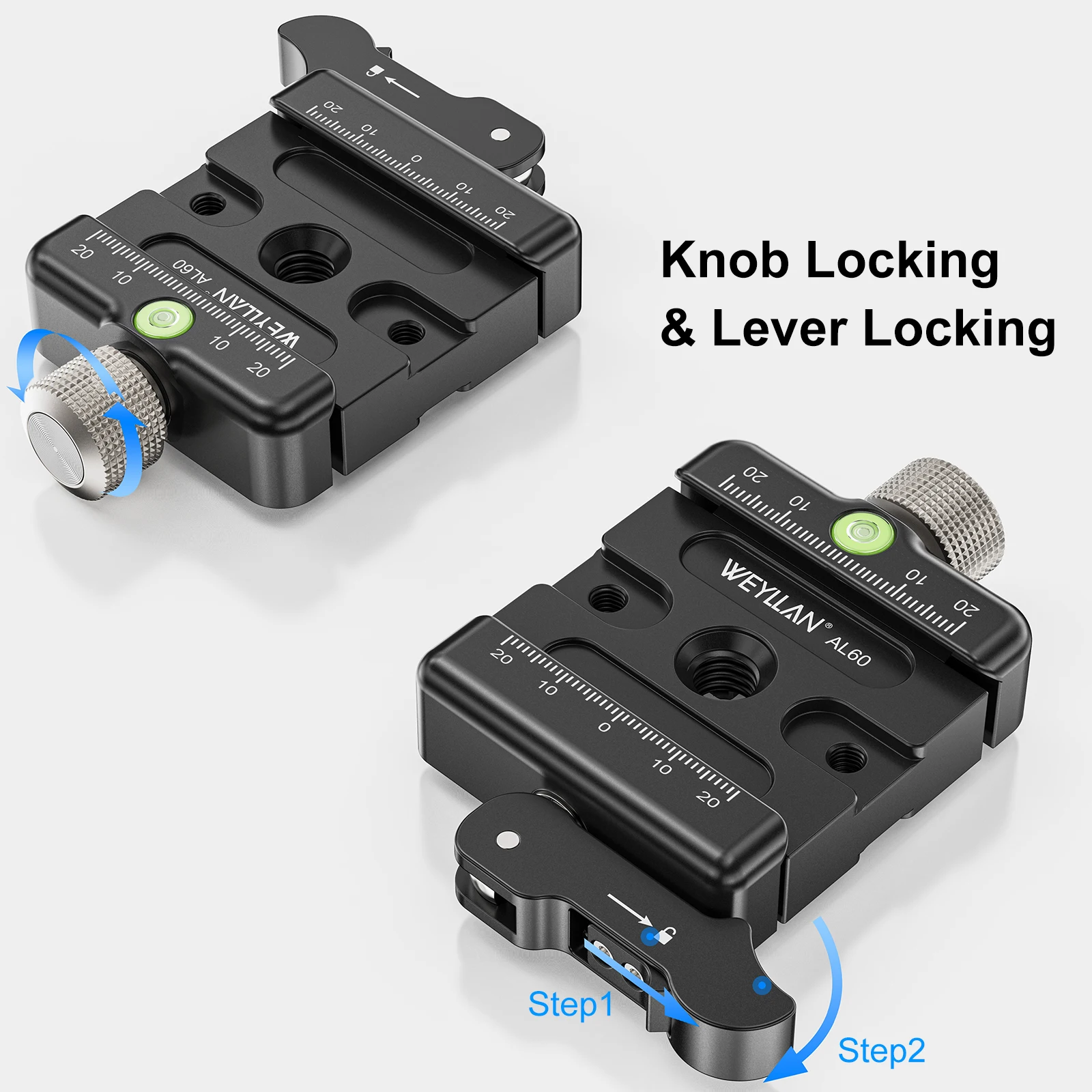 WEYLLAN AL60 Arca Swiss Clamp Lever Lock Adapter for Camera Mlok Rail Clamp for Magpul Mlok Bipod Suitable for Arca Swiss Plate