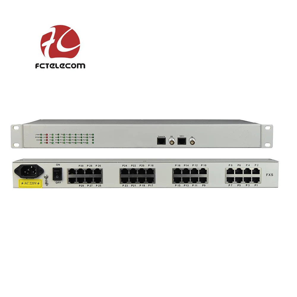 Telefono fxsfxo a 30 canali su multiplexer pcm e1
