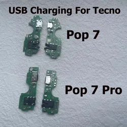 New For Tecno Pop 7 Pro Charging Port Flex Cable Fast Charger Dock Connector Repair Part BF6 BF7