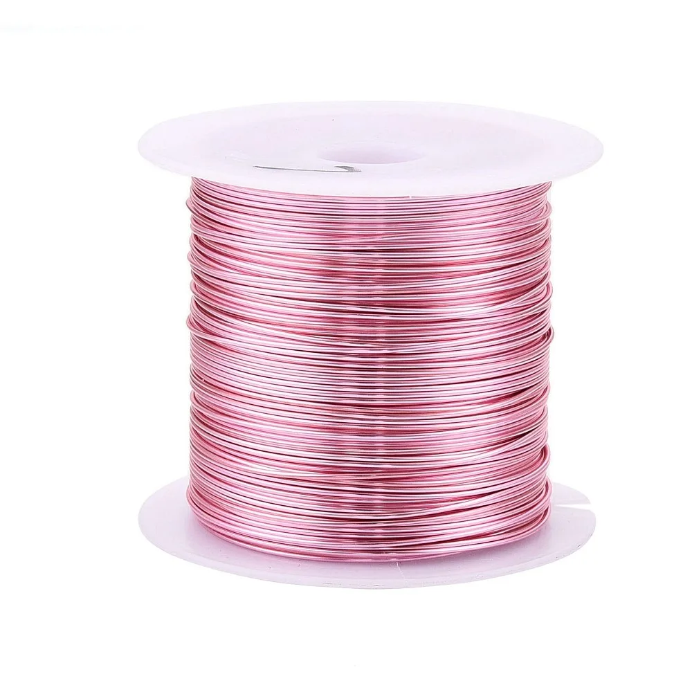 Kupfer-Basteldraht, Kupfer-Perlendraht, langlebig plattiert, rosa, 26 Gauge, 0,4 mm, 124,67 Fuß (38 m)/Rolle