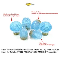 2PCS STPHOBBY Non-slip Transparent Resin Radio Stick Ends 3mm 4mm