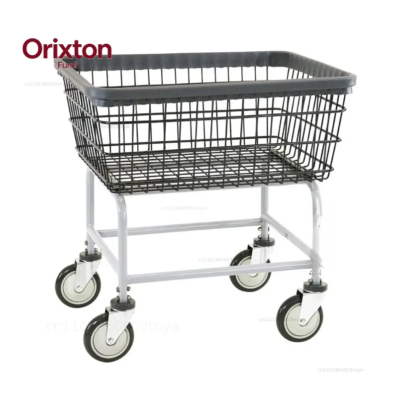 100E/D7 Heavy  Wire Laundry Cart | 2.5 Bushel | Steel Frame with Rust Coating