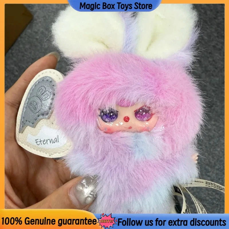 Genuíno bebê três super mini coelho caixa cega brinquedo bonito vinil carta saco pingente caixa mistério menina chaveiro aniversário presente na moda