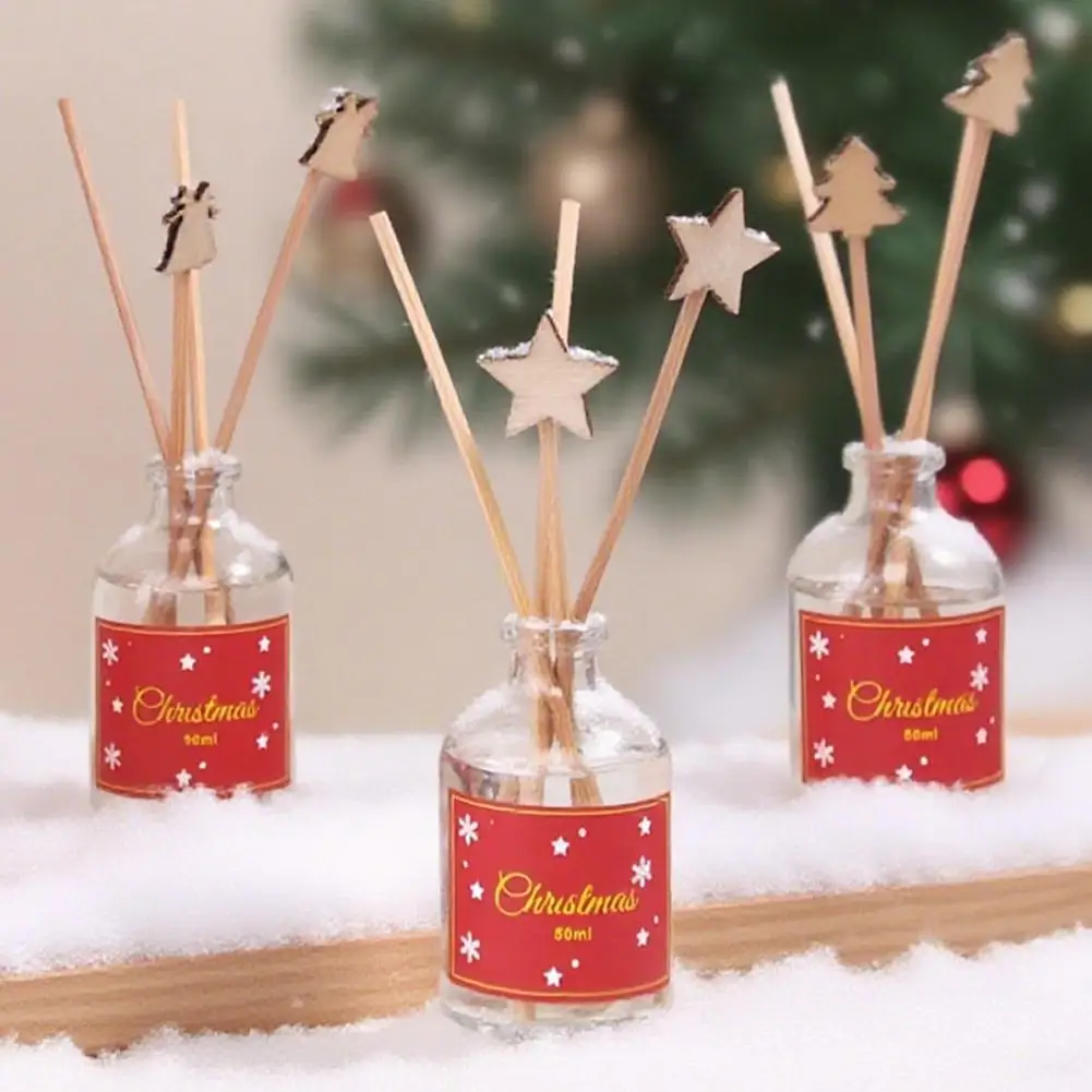 50 مل عطر منزلي عديم اللهب لعيد الميلاد معطر منزلي بالفانيليا الناشرية ديكور الزيت الأساسي ريد سيدار Oi X4O7 #4