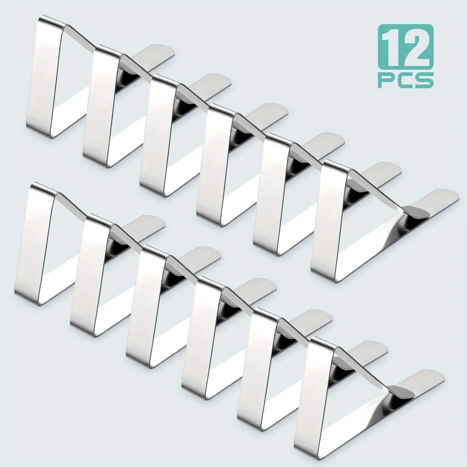 

6 Pack Tablecloth Clips - Heavy Duty Picnic Table Clips, Stainless Steel Table Cloth Cover Clamps, Table Cloth Holders Ideal for