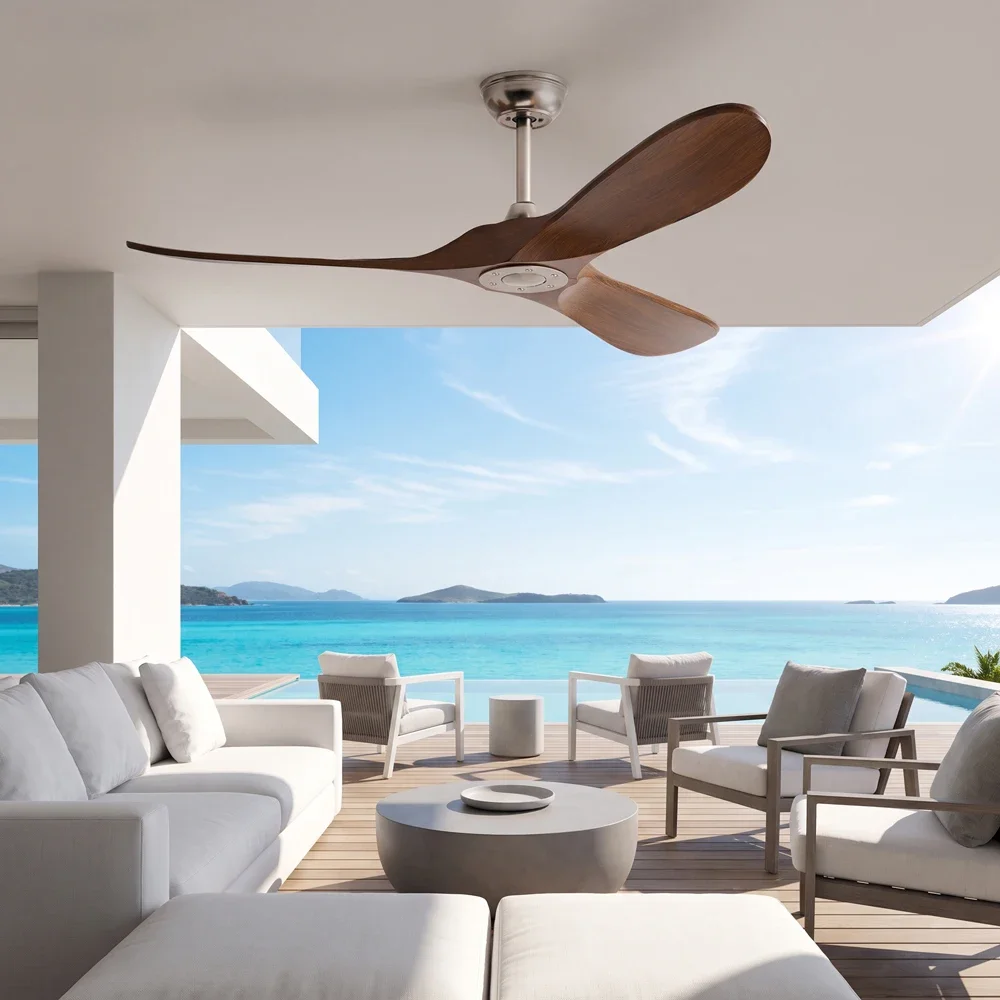 36-60 inch 3 Blade Ceiling Fan with Remote Control No Light 6-Speed Silent Deal for Coffee Shop/Bedroom/Hotel Office