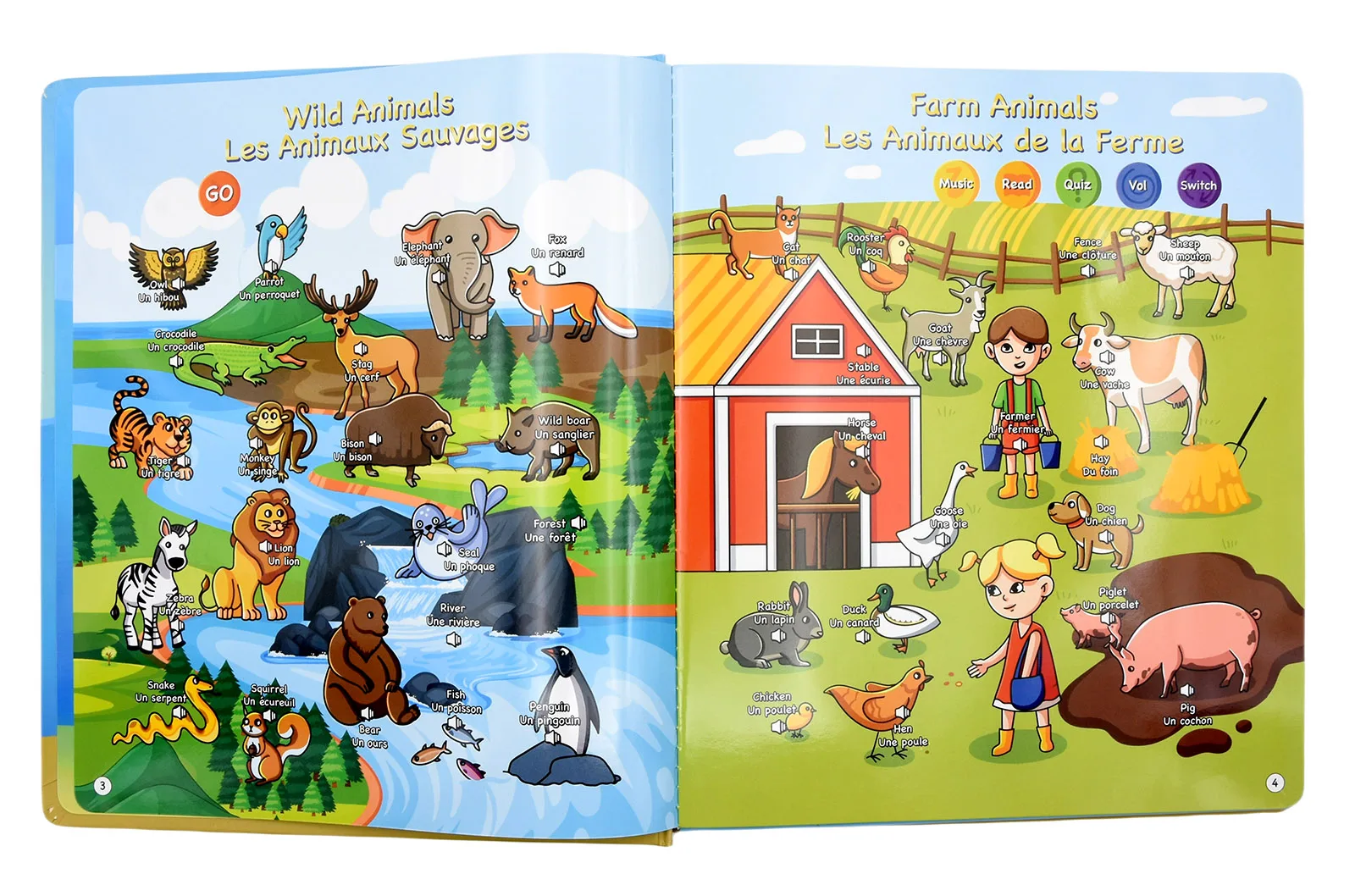 Educational Toy Sound French English Bilingual Learning Machine Touch Electronic Books France Kids E Book Talking Book Toy Gift