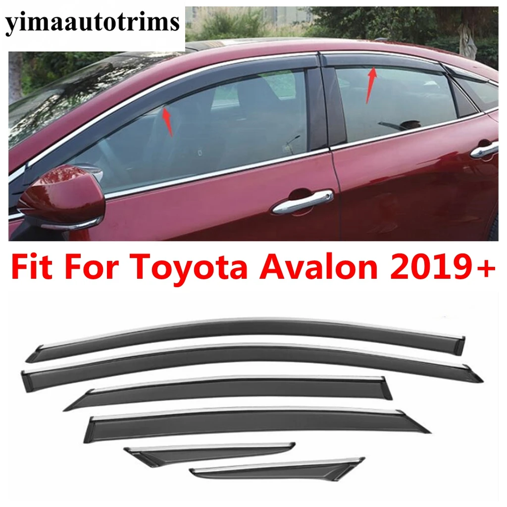 

Car Window Visors Awnings Wind Rain Shield Deflector Visor Guard Vent Protective Accessories Fit For Toyota Avalon 2019 - 2022