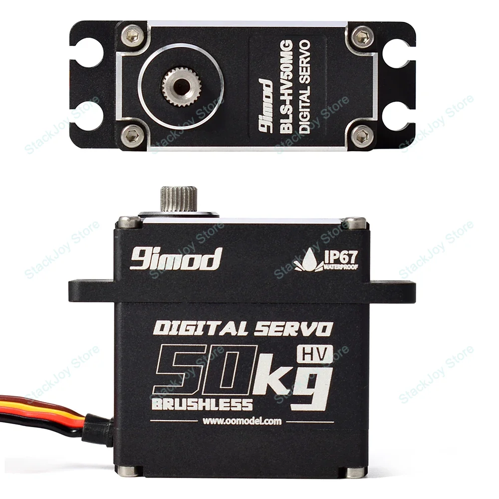50 kg bürstenloses Servo 180 270 360 Grad Aluminium Digital 14 V HV wasserdicht für 1/8 1/10 1/12 RC Crawler Auto Boot Roboter Projekte