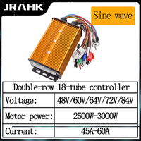 JRAHK BLDC 72v 3000w Sine Controller  Electric motorcycle 60V 84V Controller 48V Electric Bike Accessories