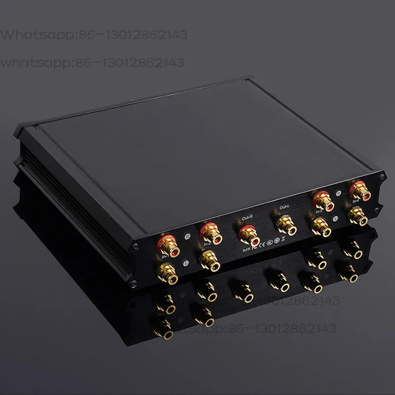 Fever level zero loss 4 channels audio signal input switcher 4 select 1 passive front stage signal controller