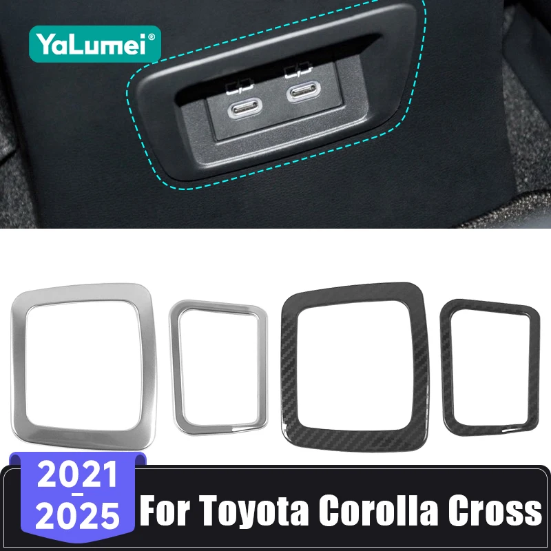 Für Toyota Corolla Kreuz XG10 Hybrid 2021 2022 2023 2024 2025 Auto Hinten Klimaanlage Auspuff Outlet USB Lade port Abdeckung