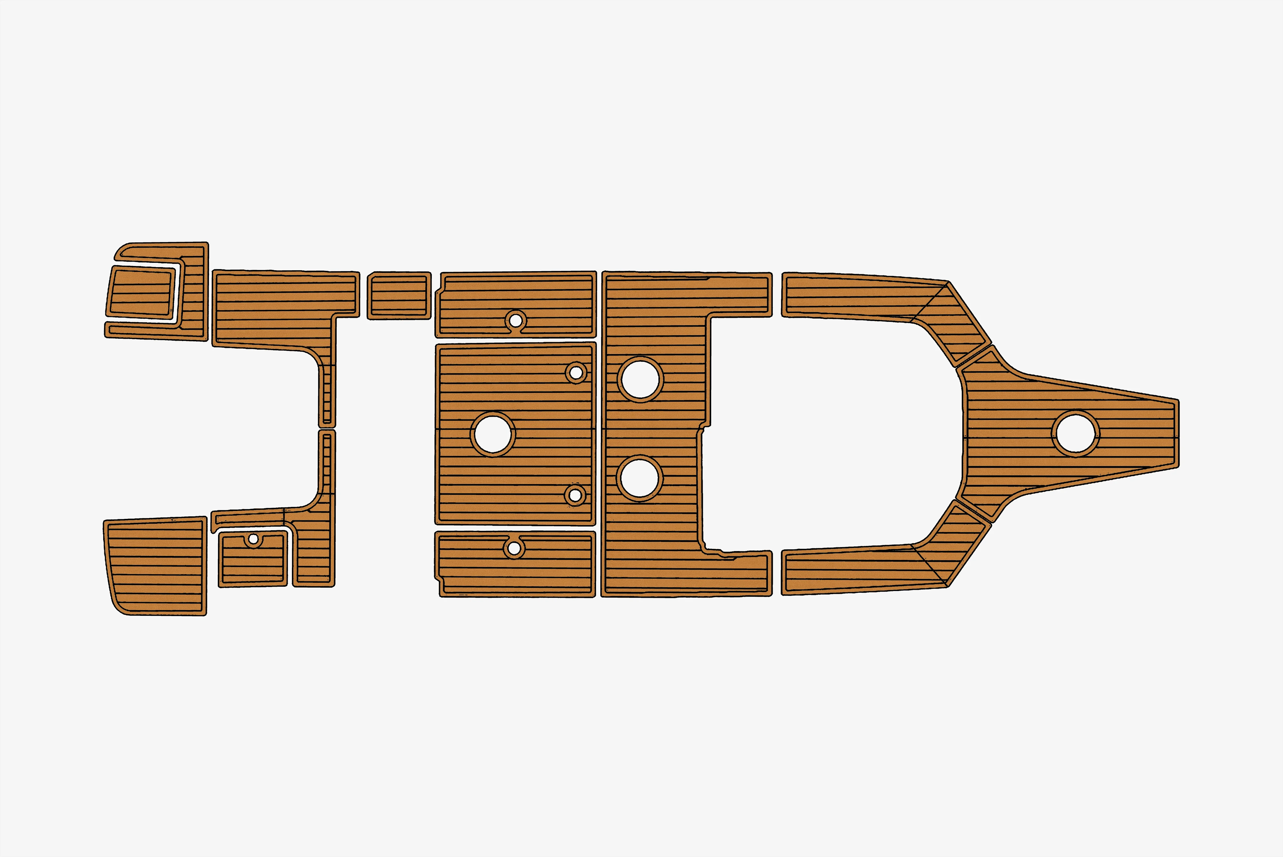 

2022 Beneteau Flyer 8 Рассеянный вырез 1/4 дюйма 6 мм Пена EVA Нескользящий ПВХ Тиковый настил морской коврикatik gatorstep ковер Морской пол