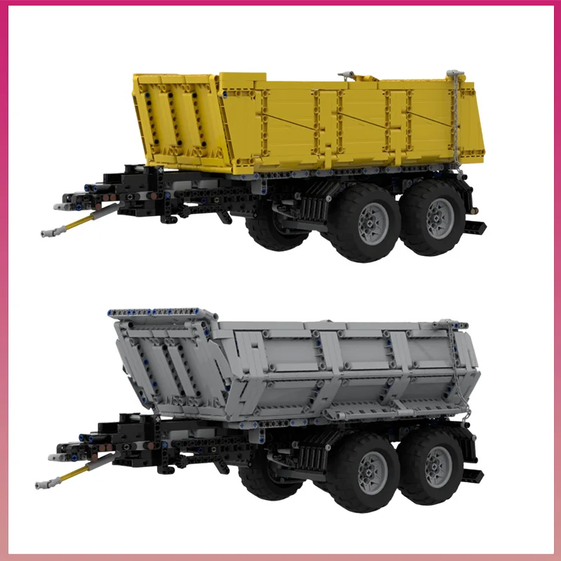

NEW MOC Dump Trailer Accessories Compatible with JCB Fastrac 4220 RC and MB Trac 1800 RC Model Building Blocks Bricks Toy Gift