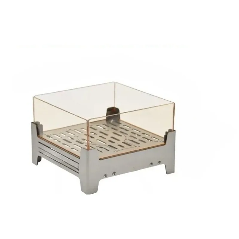 For Outdoor Camping Glass-ceramic Table, Tea Brewing Folding Charcoal Barbecue Rack