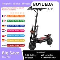 Boyueda S3-11 electric scooter 2*3000W dual motor 60V38A battery urban off-road electric scooter 11-inch electric scooter