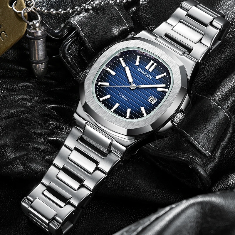 Famous Brand Original Automatic Watches Men Fashion Business Dtainless Dteel Mechanical Timepiece Luminous Waterproof Clock 2024