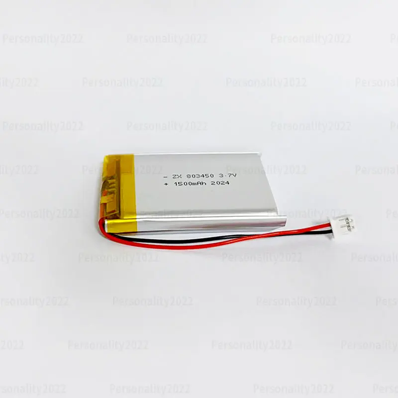3.7V 1500mAh 803450 Bateria Lipo Baterie litowo-jonowe polimerowe PH2 P do nawigacji GPS Rejestrator samochodowy DVD Urządzenia audio Głośniki
