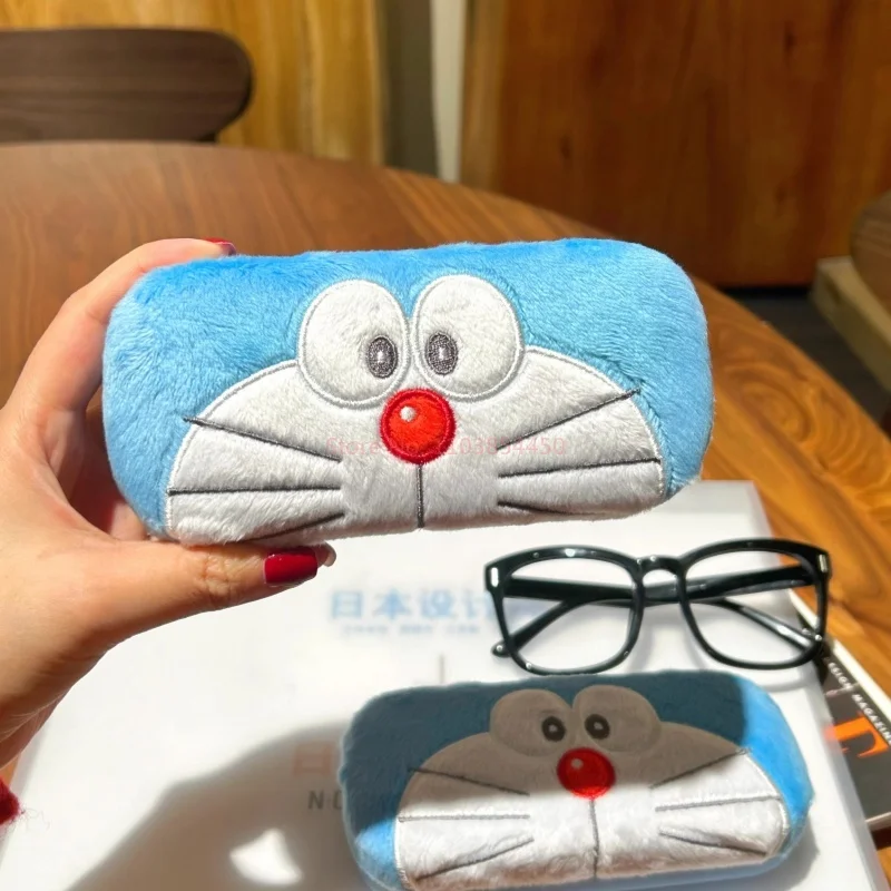 

Doraemon Plush Glasses Case High Quality Anti Drop Kawaii Anime Sunglasses Myopia Glasses Storage Box Gift Student Storage New