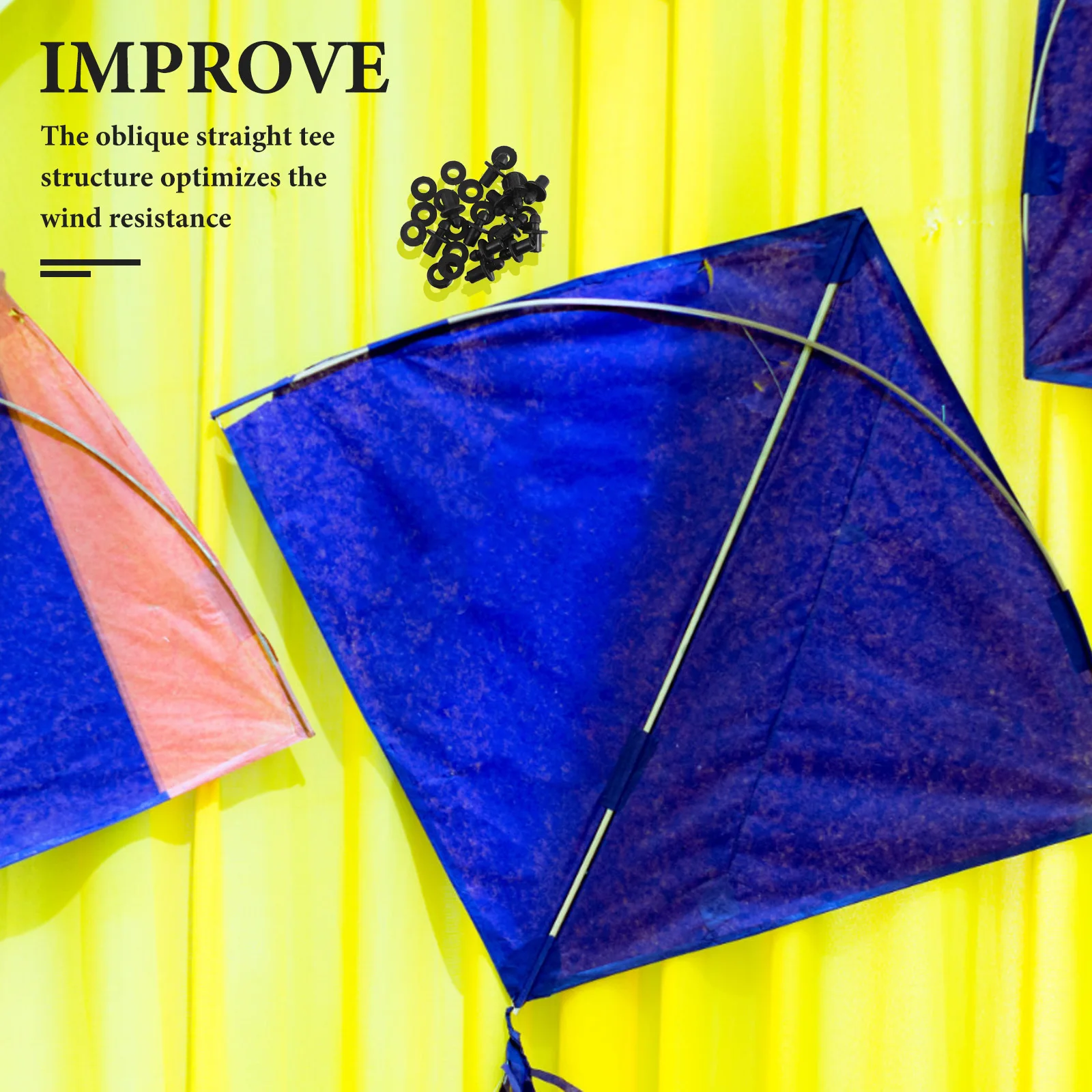 1 Zestaw Akcesoriów do Ramy Latawca do Samodzielnego Montażu Latawców, Złącza Proste i Kątowe, Zwiększona Stabilność, Idealne na Plażę