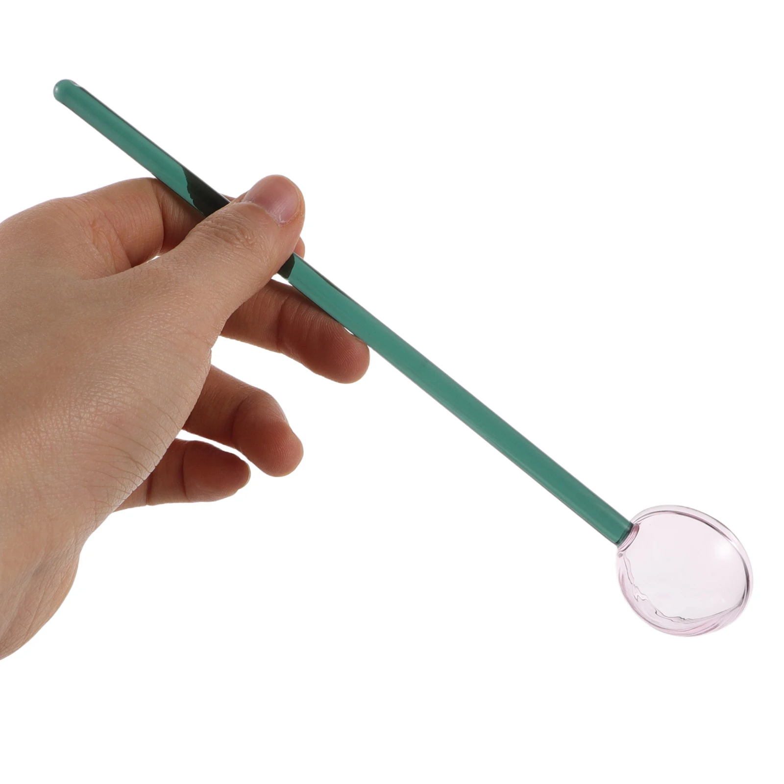 

Colorful Glass Stirring Spoons Long Handle Dessert Spoons Set of 6 for Tea Coffee Cocktails Decorative Drink Mixers Reusable