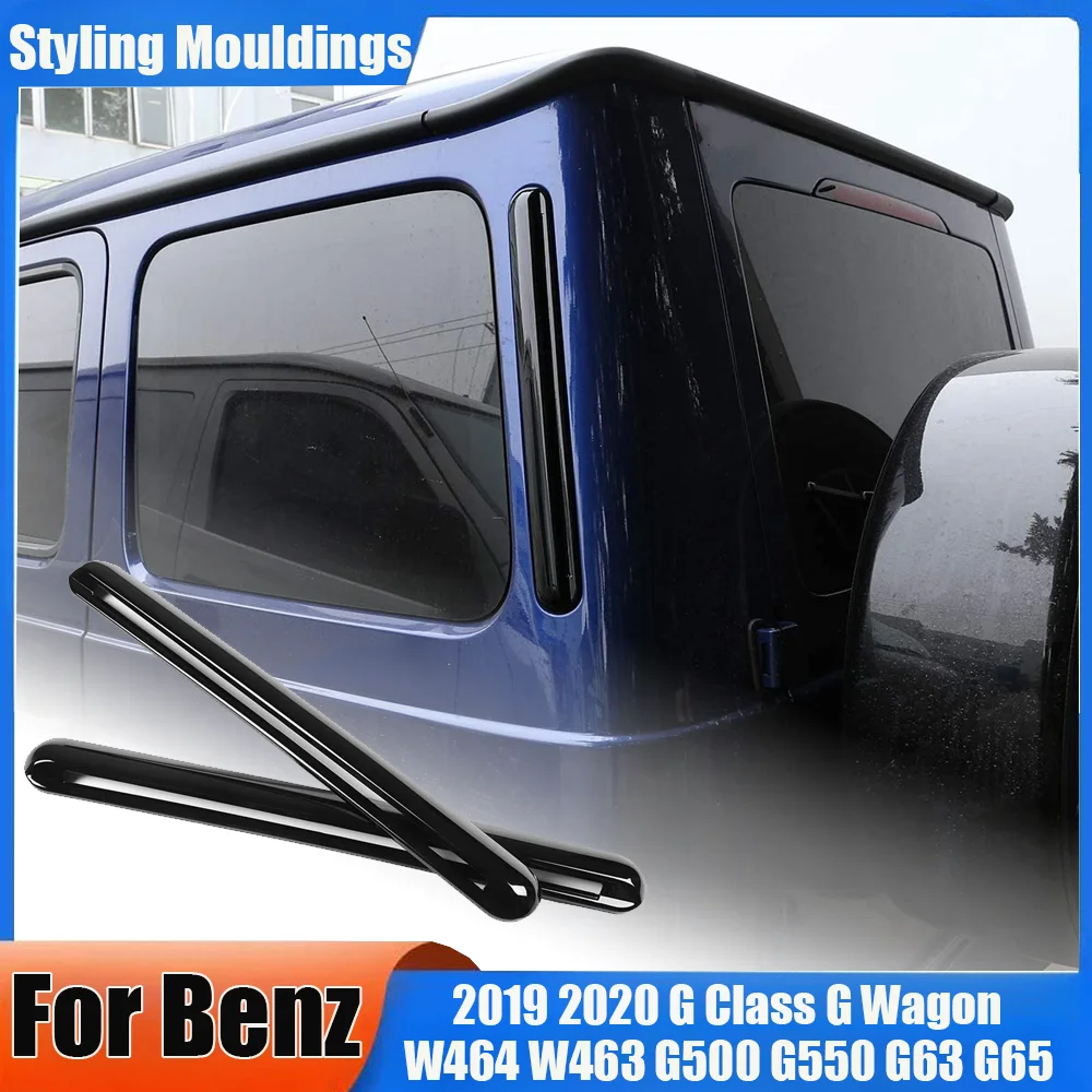 Car Rear Window Spoiler For Mercedes Benz G Wagon W464 G Class W463 G500 G550 G63 G65 2019 2020 C Pillar Air Vent Trim  Panels