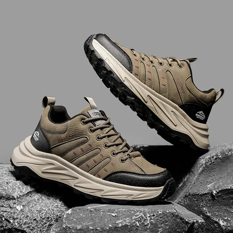 

Fashionable Retro Men's Outdoor Shoes Autumn Winter Thick Bottom Leisure Sports Shoes Trendy Korean Style Hiking Shoes