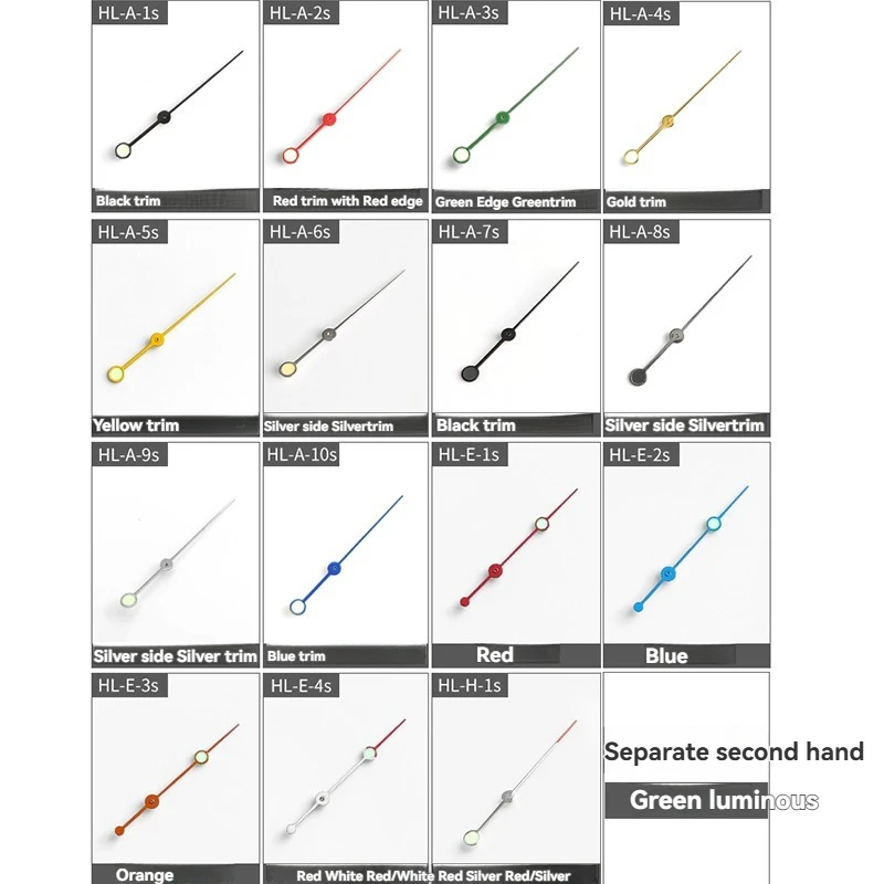 세이코 SK007 SRPD NH35/NH36 4r36 무브먼트 수정 손 레드 오렌지 시계 액세서리 초록색 C3 야간 조명