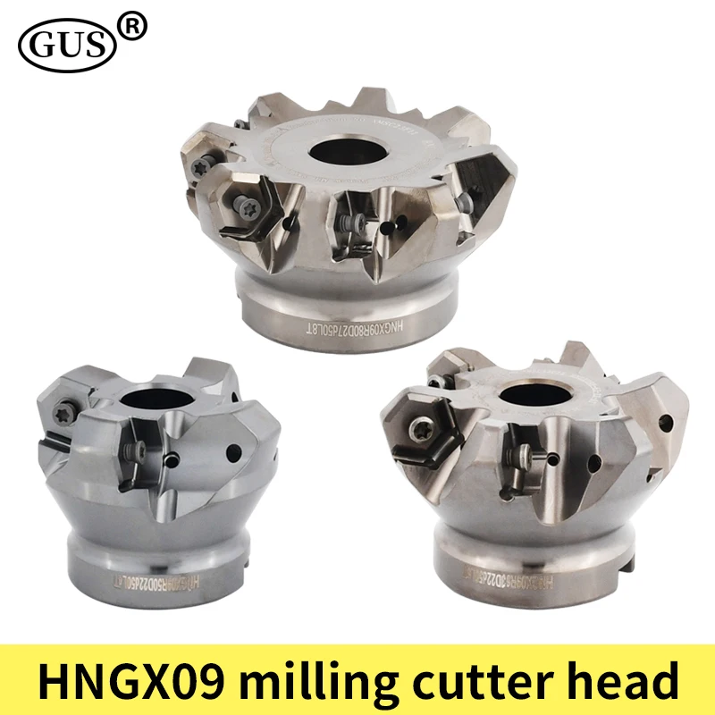 HNGX09 milling cutter head HNGX09R 45 degrees 50 63 80 100 125 Heavy Duty Cutting for HNGX0906 CNC turning tool carbide insert