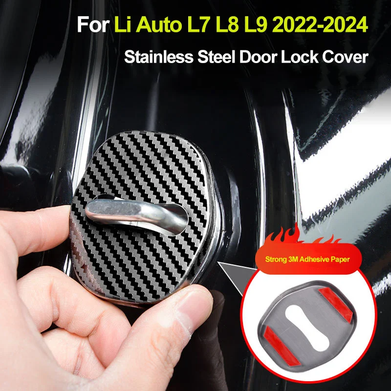 

Car Door Lock Buckle Cover Door Limiter Rust Proof Protective Cover Car Accsesories for Li Auto Lixiang L7 L8 L9 2022 2023 2024