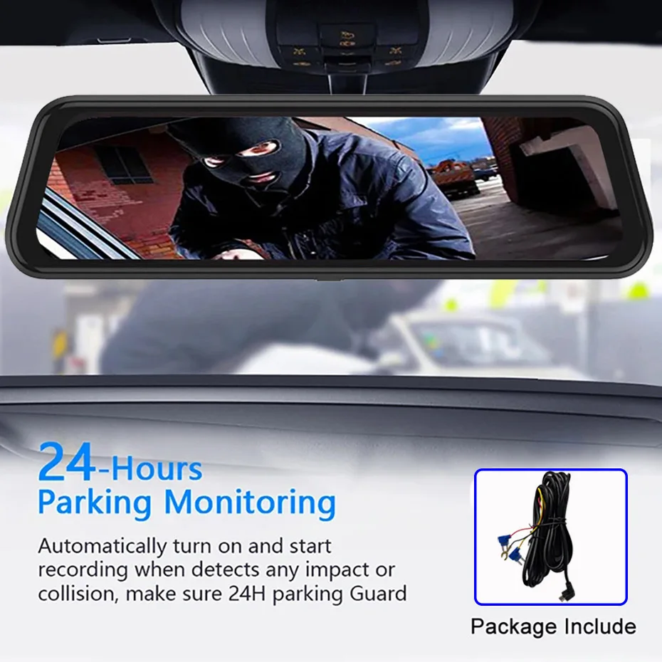 10 "سيارة مرآة الرؤية الخلفية داش كام 4G أندرويد 8.1 نظام تحديد المواقع والملاحة بلوتوث واي فاي كاميرا فيديو مسجل مراقبة عن بعد ADAS DVR