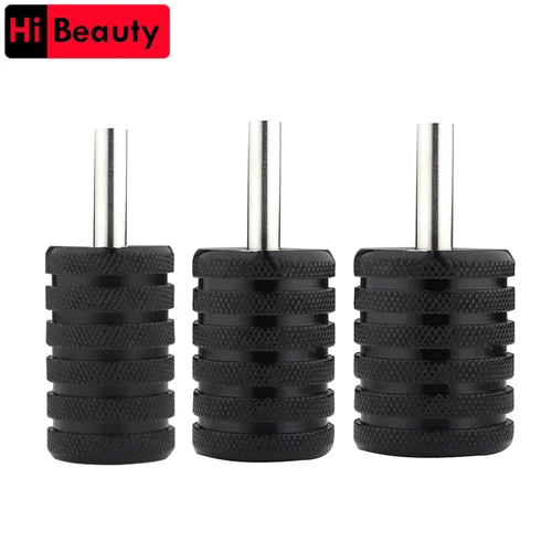 1 unidad de 25/30/35mm de aleación de aluminio negro, mango de tatuaje, tubo, máquina de tatuaje, agarre antideslizante para suministros de tatuajes, accesorios de herramientas
