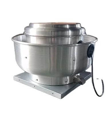 พัดลมระบายอากาศแบบใบพัดสแตนเลสสำหรับระบายอากาศบนหลังคาแบบไหลตามแนวแกน สำหรับการระบายอากาศขึ้นบนในร้านอาหาร