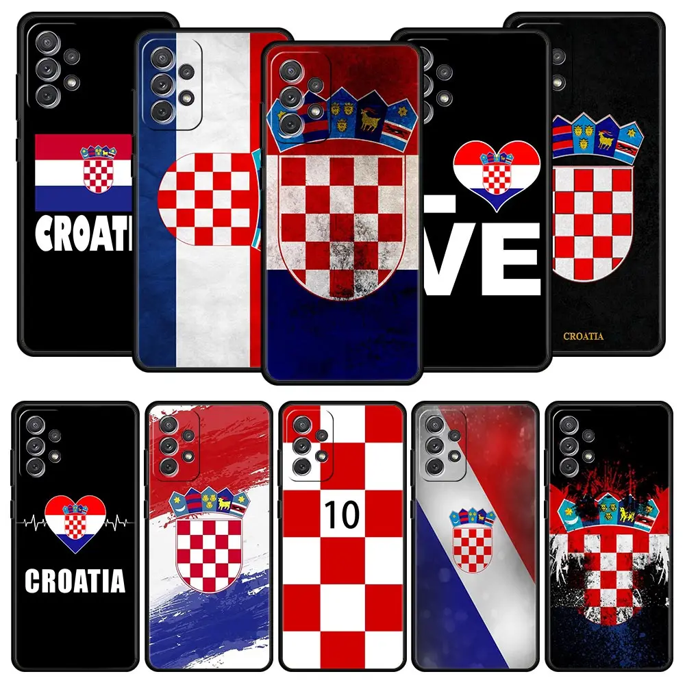 Croatia Flag Soccer For Samsung Galaxy A51 A71 A21S A12 A11 A31 A41 A01 A03s A52 A32 A22 A13 A14 A23 A33 A53 A73 5G Phone Case