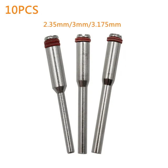 10 sztuk akcesoria Dremel 2.35/3mm miniaturowe mocowanie dźwignia łącząca koło polerskie trzpień uchwyt koła tnącego