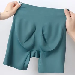 Women's Seamless Shorts Safety Pants High Waist Ice Silk Boxer Panties Anti Friction Skirt Shorts Large Size M-XXL